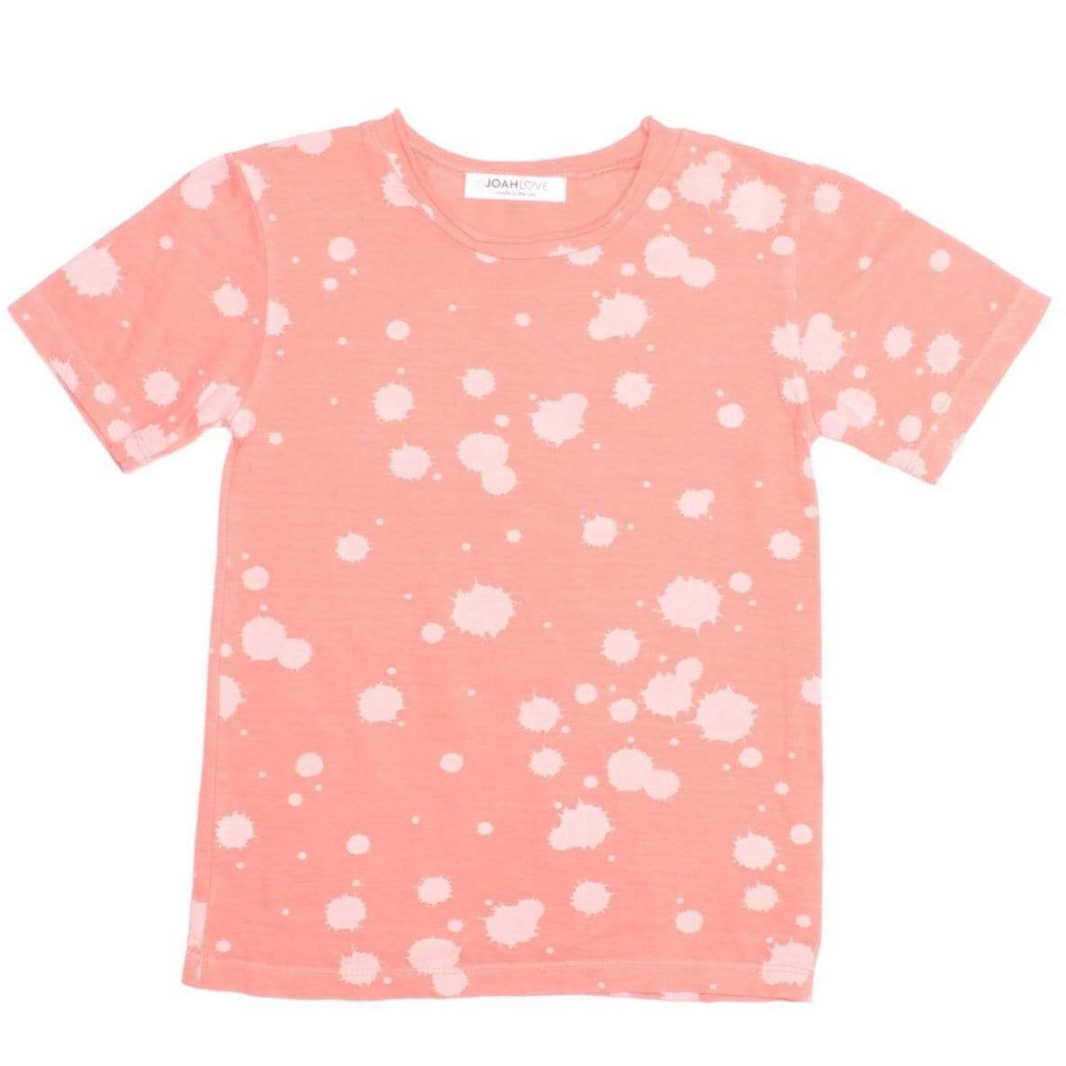 cruz splatter tee - neon coral - Blush Bebes 