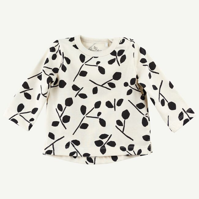 leaf print long sleeve tee - Blush Bebes 