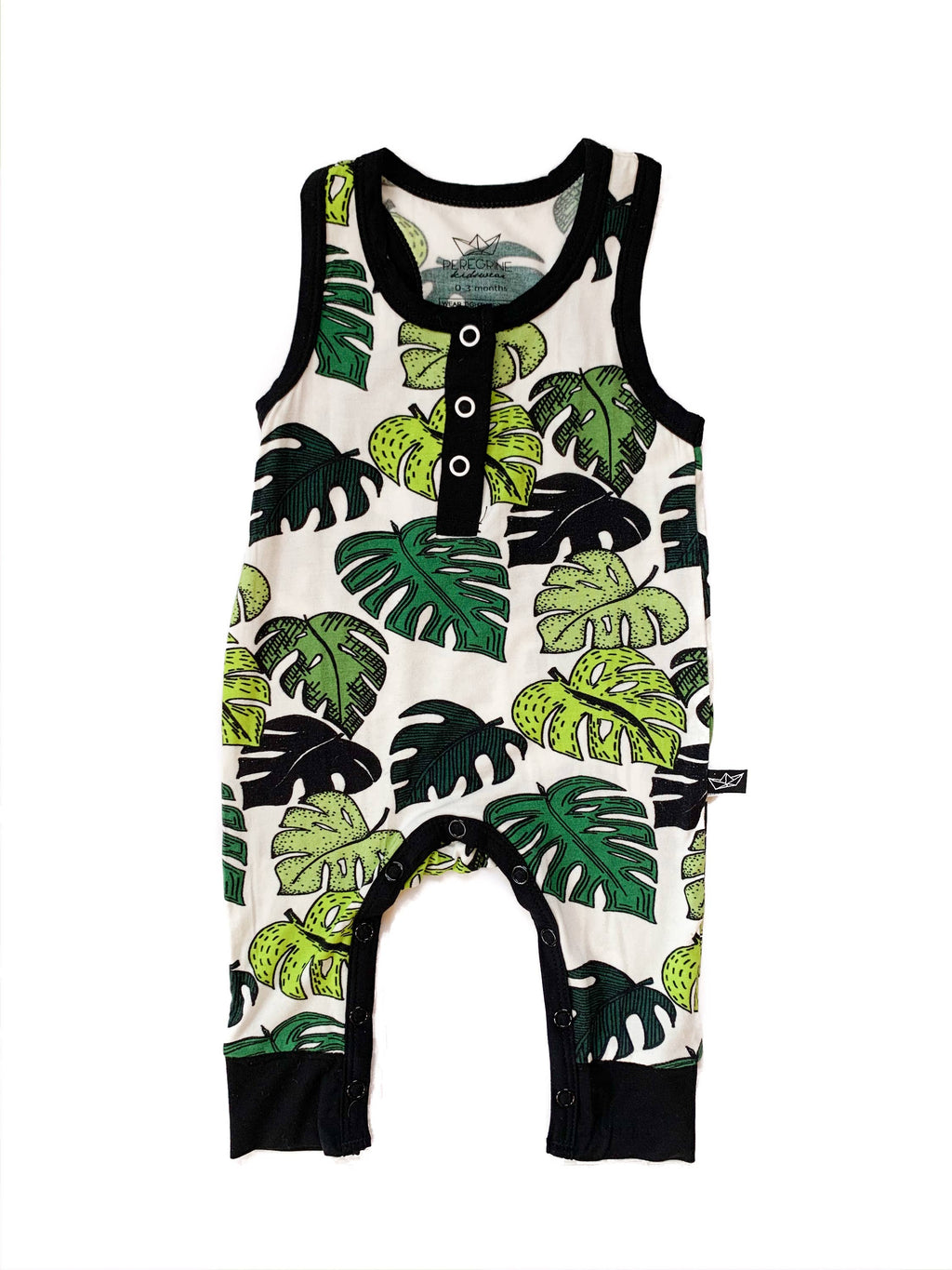 palm leaves tank romper - Blush Bebes 