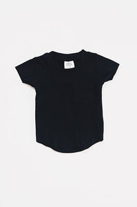 basic pocket tee - black - Blush Bebes 