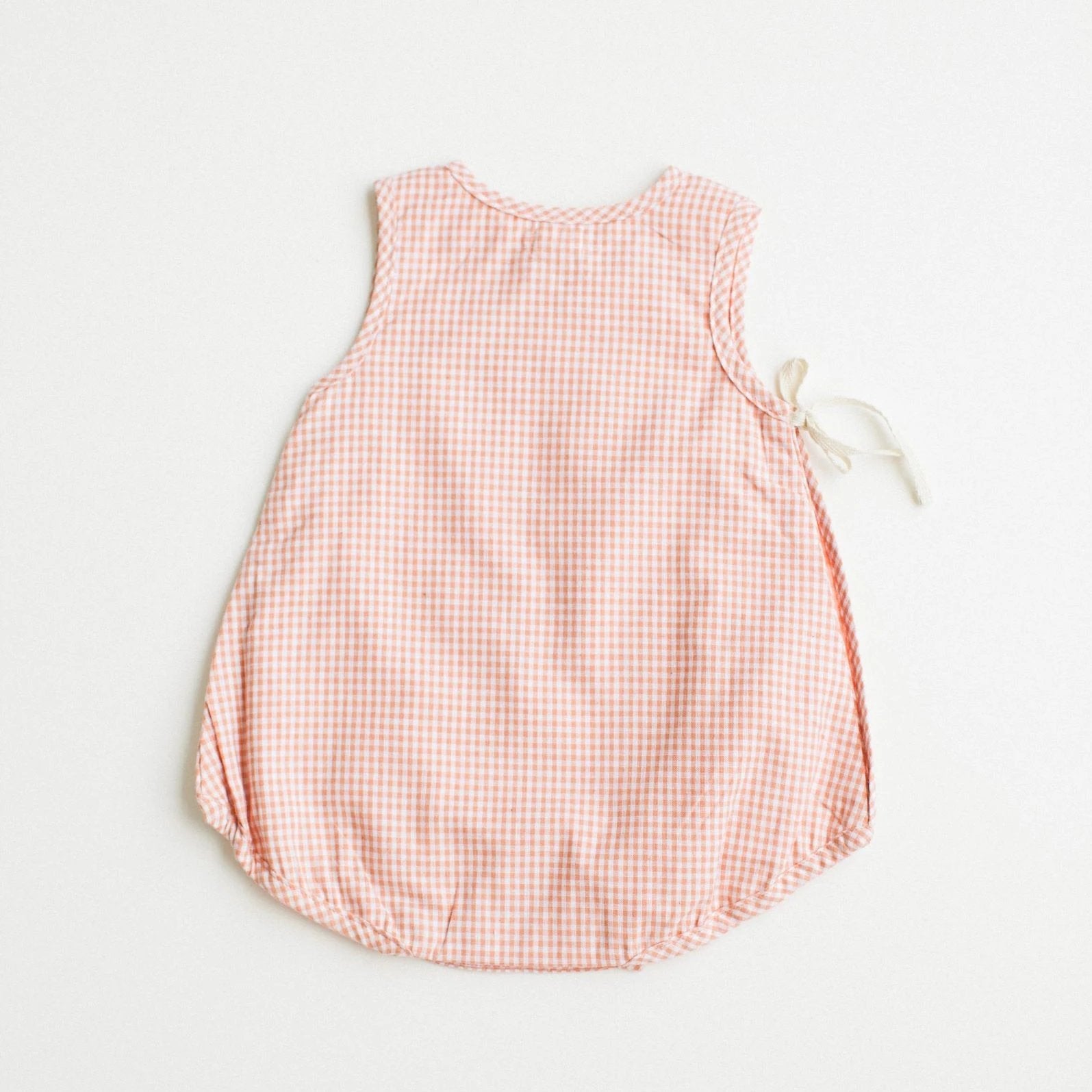 buttercup onesie - peach chex - Blush Bebes 