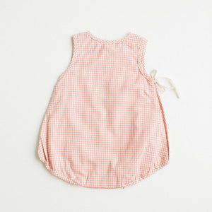 buttercup onesie - peach chex - Blush Bebes 