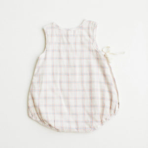 buttercup onesie - white chex - Blush Bebes 