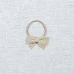 Load image into Gallery viewer, linen bow headband - Blush Bebes 
