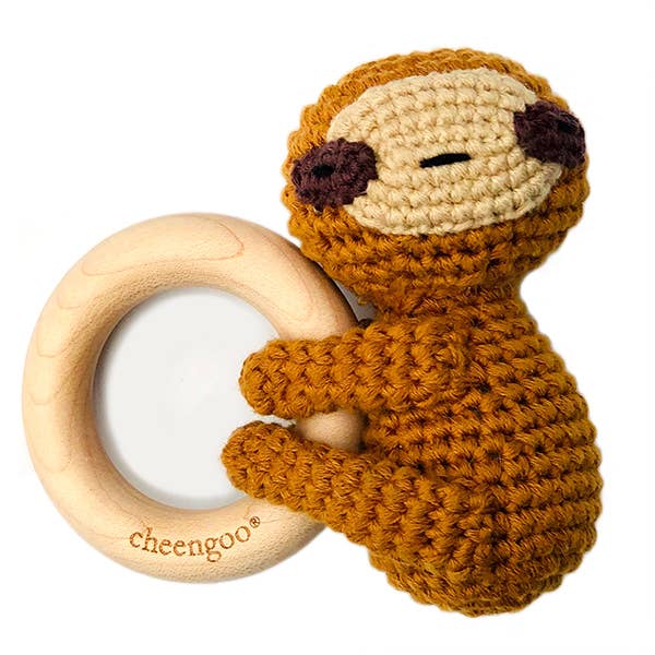 sloth teething rattle - Blush Bebes 