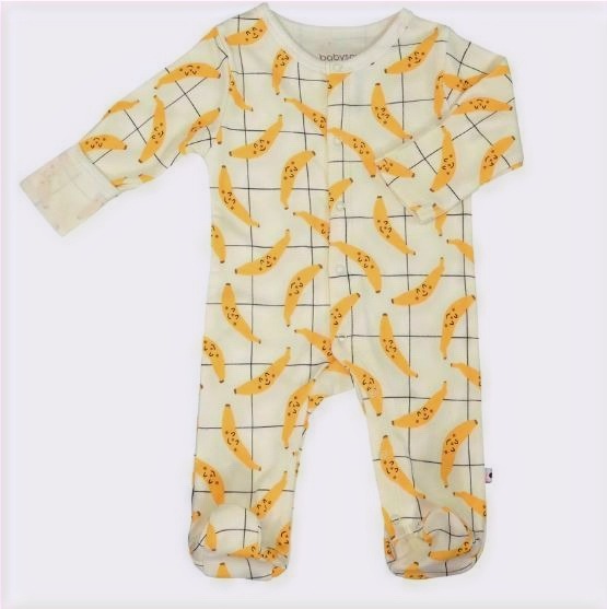 snap footies (banana) - Blush Bebes 