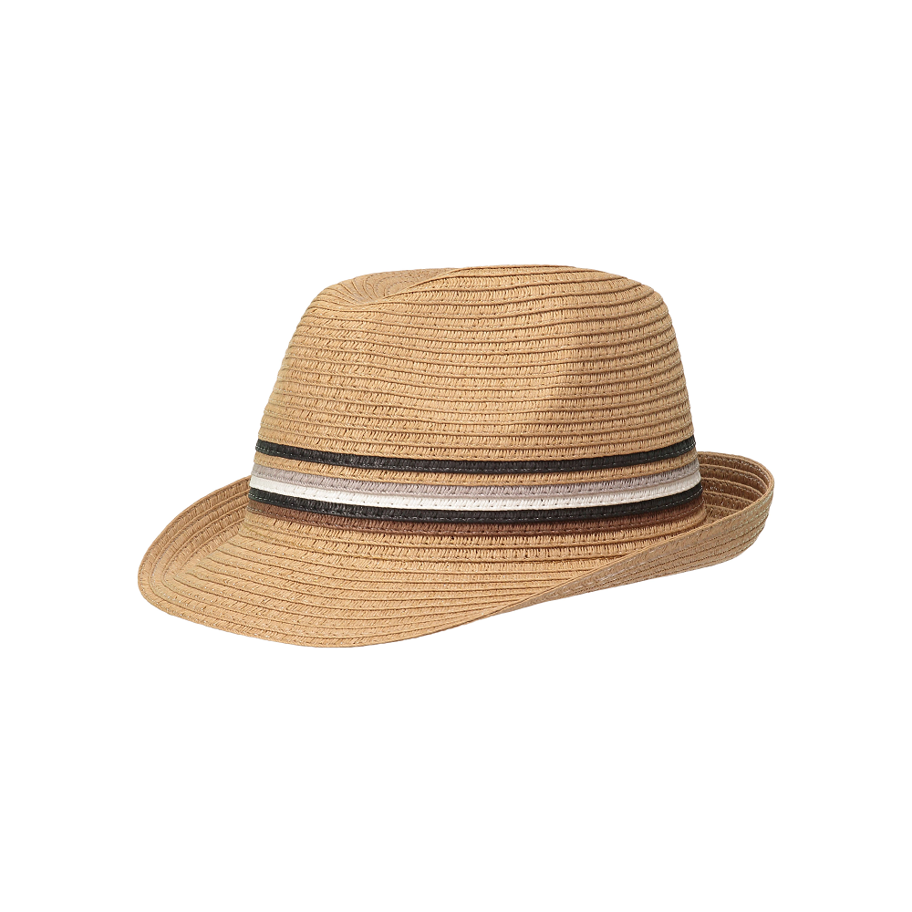 bw striped straw hat - Blush Bebes 