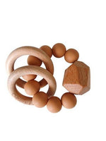 Load image into Gallery viewer, hayes silicone &amp; wood teether ring - terra cotta - Blush Bebes 
